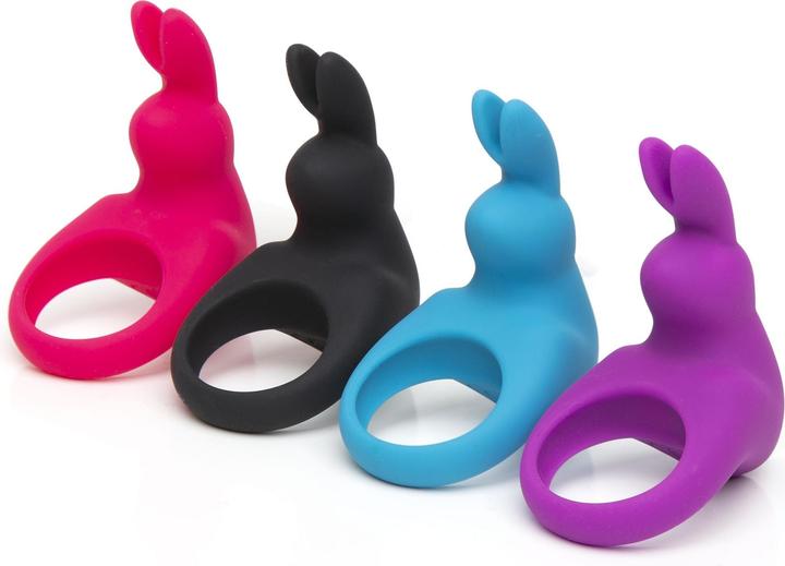 Image du produit Happy Rabbit Anneau Cock Rechargeable Vibrant Lapin Bleu (3 cm)