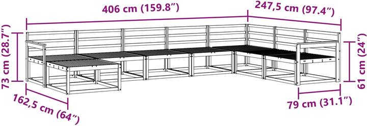 Produktbild vidaXL Outdoor-Sofa