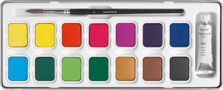 Actual product image Caran d'Ache Gouache Studio Tabletten Metallschachtel