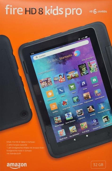 Image du produit Amazon Fire HD 8 Kids Pro (2021), housse incluse (8", 32 Go, Noir)