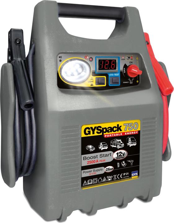 Image du produit GYS Système de démarrage rapide Gyspack 750 026179 Courant de démarrage (12 V)=750 A Arbeitsl (2500 A, 28000 mAh)