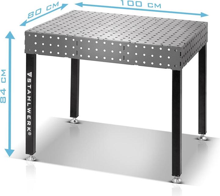 Produktbild Stahlwerk 3D Schweisstisch WT-100 3D ST 1.000 kg Tragkraft, 6 mm Arbeitsplatte (100 cm, 80 cm)
