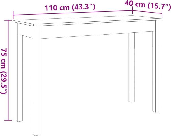 Image du produit vidaXL Commander (110 x 40 x 75 cm)