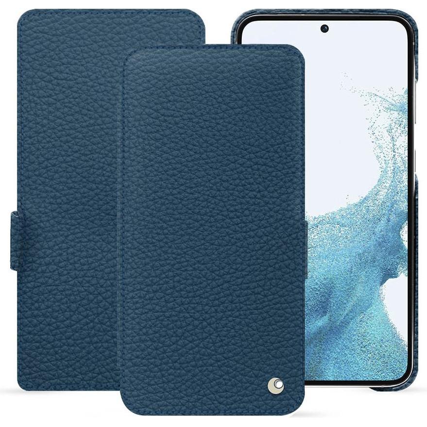 Thumbnail - Noreve Lederschutzhülle horizontal (Samsung Galaxy S23), Smartphone Hülle, Blau