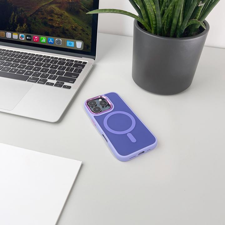 Actual product image Hurtel Fashion Case MagSafe for iPhone 16 Pro Max - purple (Apple iPhone 16 Pro Max)
