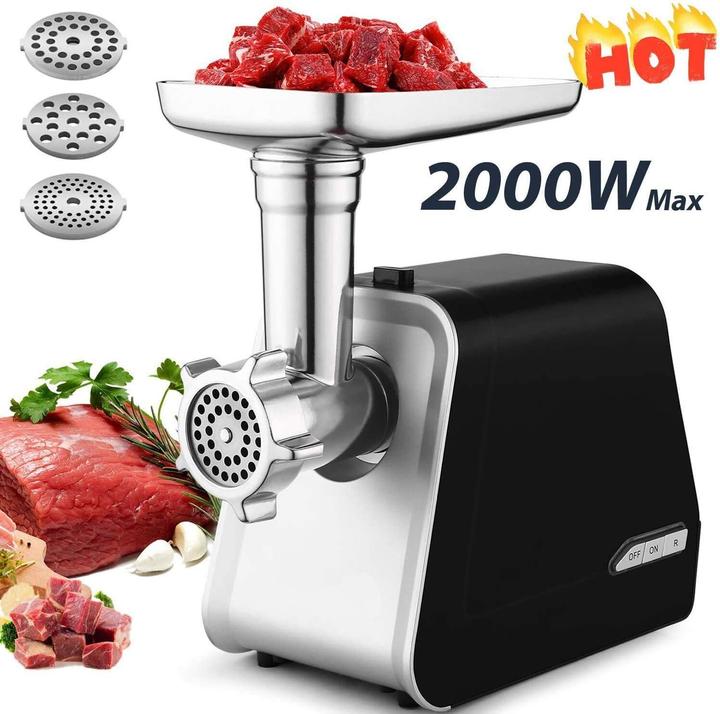 Produktbild Coocheer Professional sausage machine with 3 different cutting accessories 2000 W