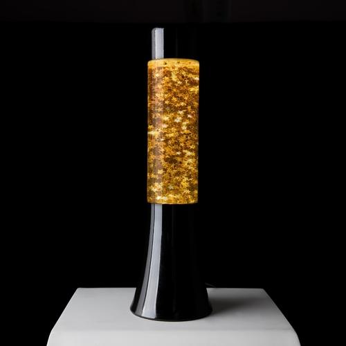 Image du produit Fisura Lampe à plasma S noire/jaune avec paillettes étoiles