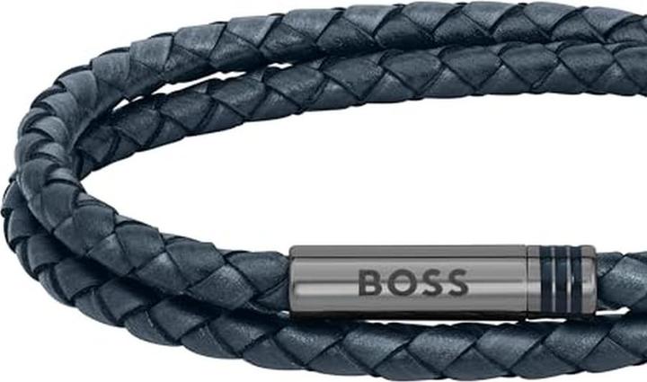 Immagine prodotto Hugo Boss Bracciale doppio in pelle 1580494 - Lunghezza: 19 cm (19 cm, Pelle intrecciata)