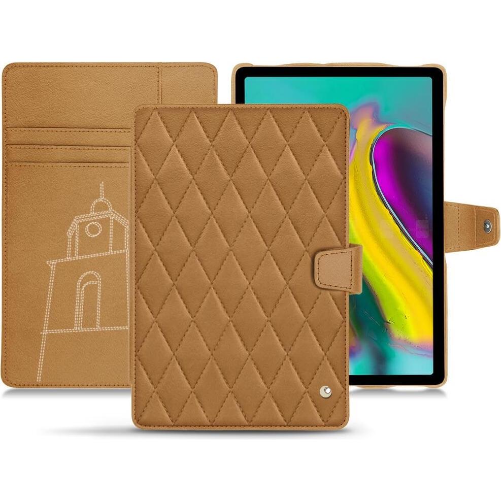 Noreve Lederschutzhülle Wallet (Galaxy Tab S5e), Tablet Hülle, Braun