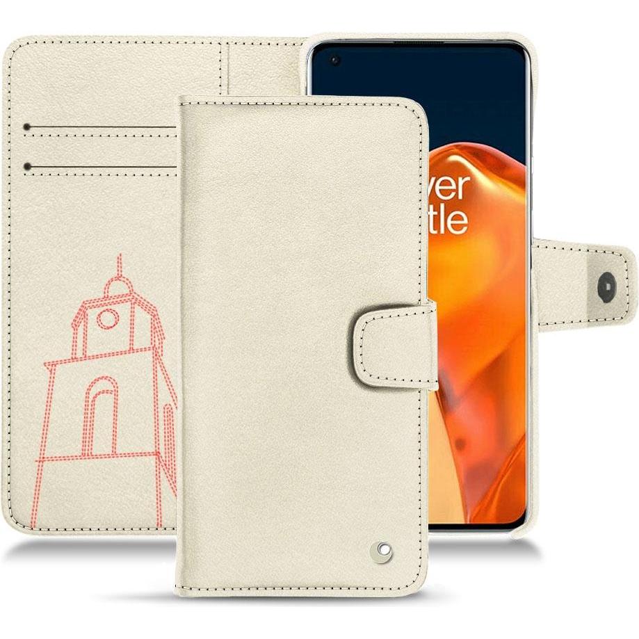 Noreve Lederschutzhülle Wallet (OnePlus 9 Pro), Smartphone Hülle, Weiss