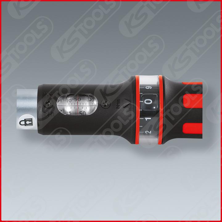 Produktbild KS Tools 1/2 ERGOTORQUE40-200 Rot, Ratschen-Drehmomentschl. (1/2", 40 - 200 Nm)