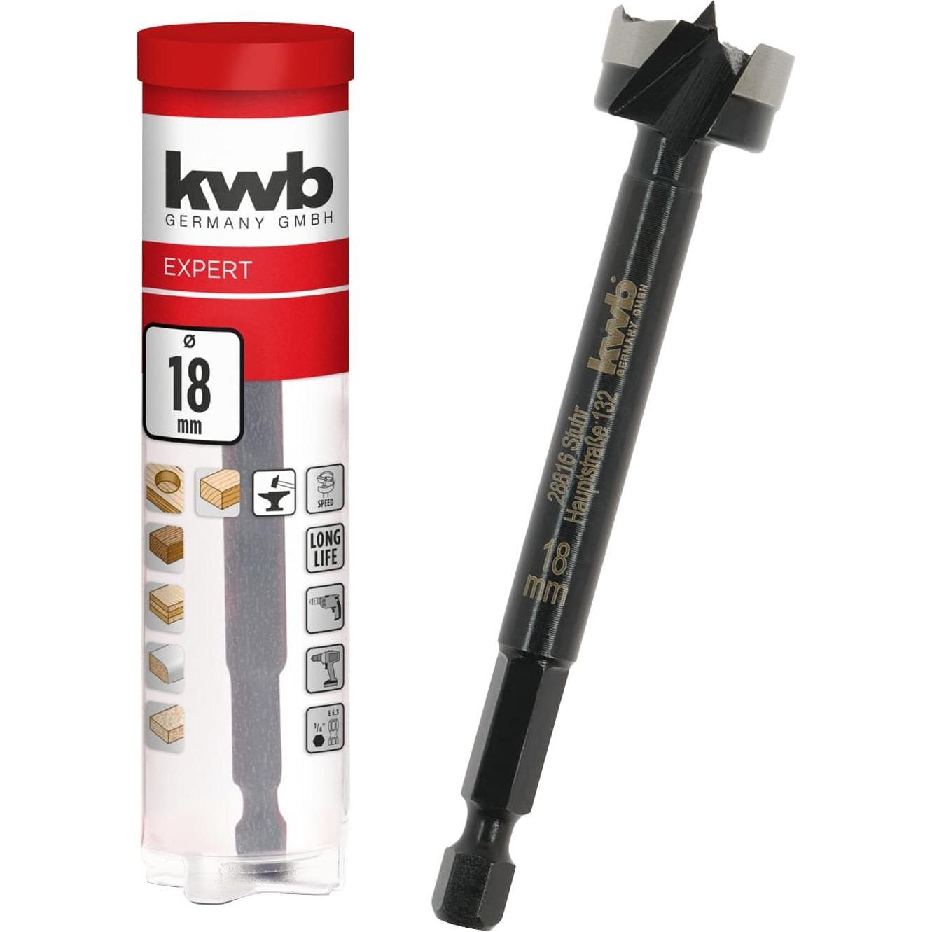 kwb, Gewindeschneider + Gewindebohrer, Forstnerbohrer, 706418, 18 mm
