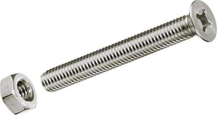 Immagine prodotto Krafter Viti metriche M 3 x 20 mm con dadi in acciaio inossidabile, 10 pezzi. (10 Viti per pezzo)