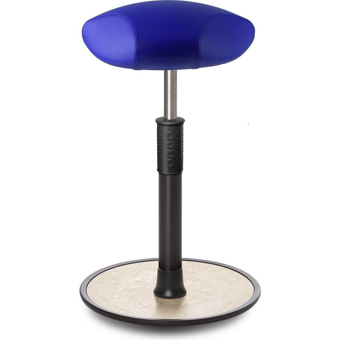 Ongo, Bürostuhl, Sitz- Stehhocker Free Tall Triangel skai Kunstleder blau schwarz /cremeweiss