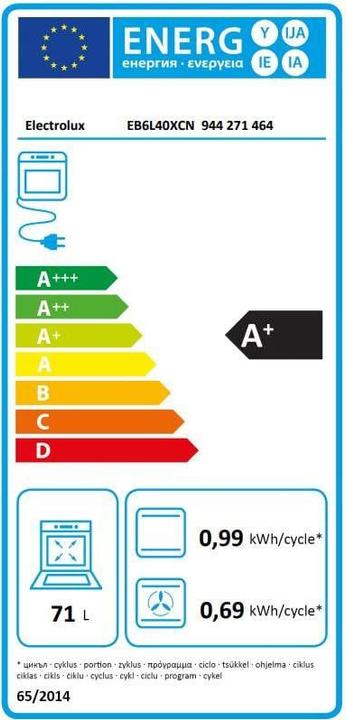 Label énergétique Electrolux EB6L40XCN