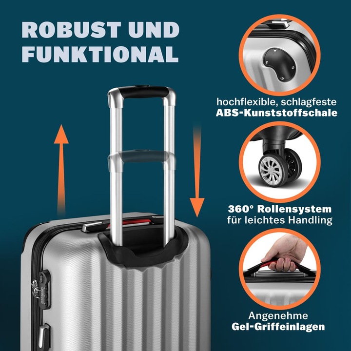 Actual product image Monzana Suitcase Set (89 l, M (50 - 90l), L (90 - 115l), XL (from 140l))