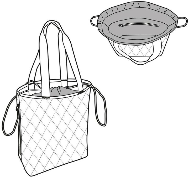 Produktbild reisenthel classic shopper M rhombus midnight gold – Geräumige Shopping Bag und edle Handtasche in e