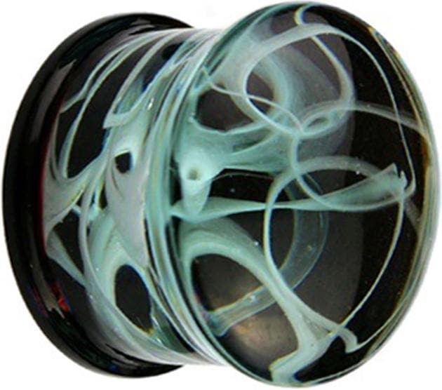 Produktbild Star Piercing Flared Plug Rauch grün aus Glas (ohne Messing, Glas)