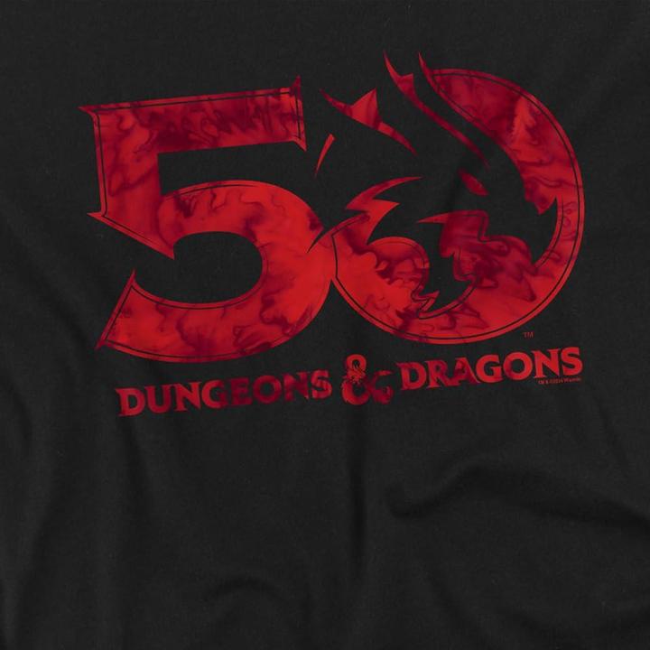Immagine prodotto Dungeons & Dragons Maglietta 50° Logo Impilato Uomo (S)