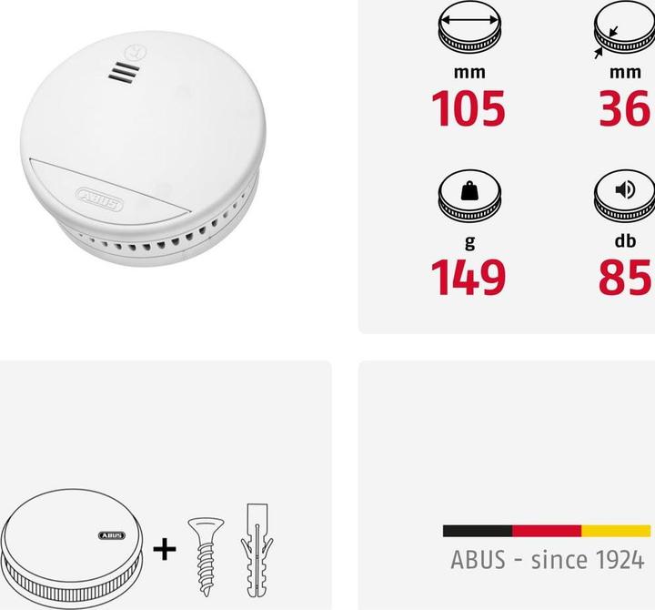 Actual product image Abus RWM90 smoke detector