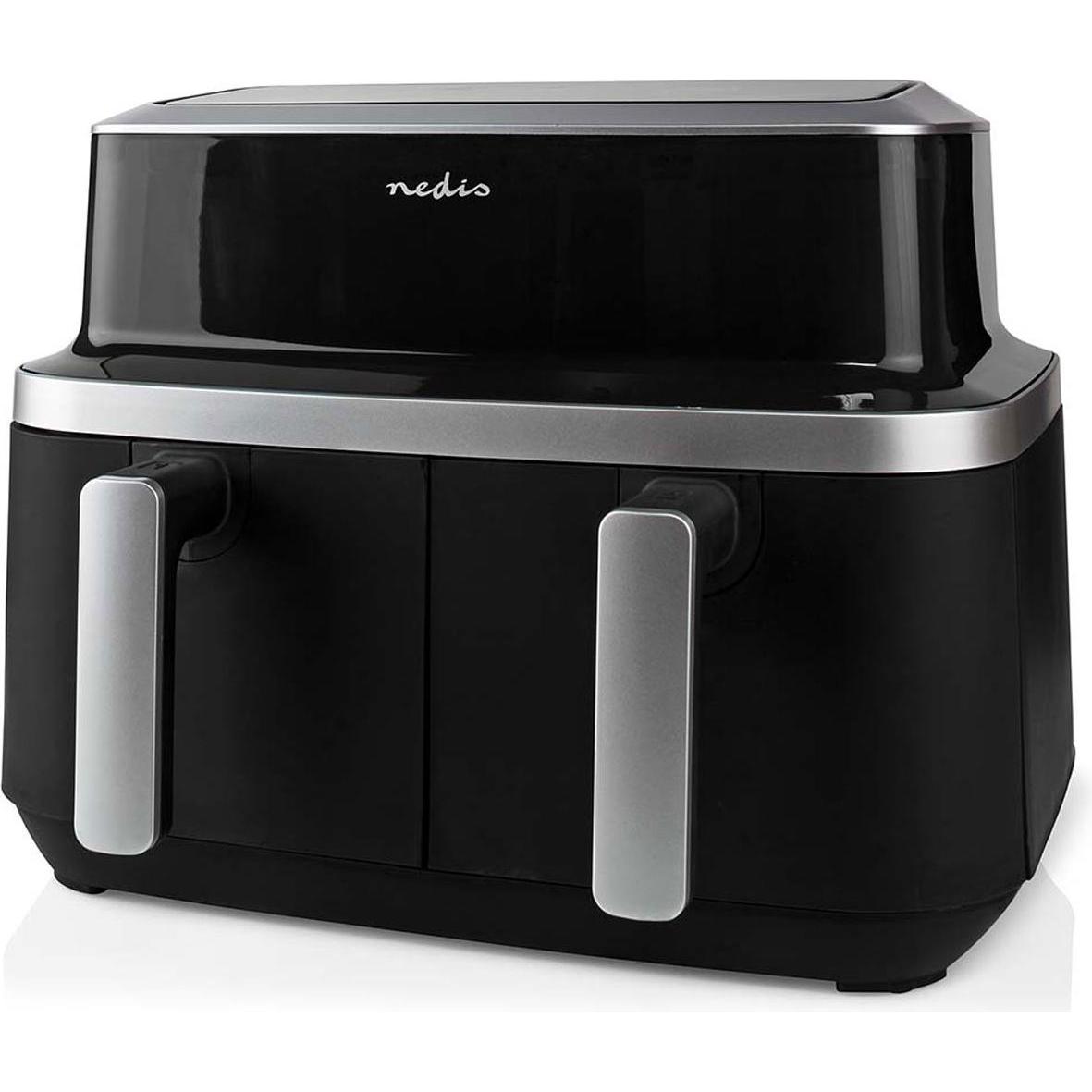 Nedis Heteluchtfriteuse - 2x4.2 l - Tijdschakelaar: 60 min - Aantal vooraf ingestelde programmas: 10 - Dig, Fritteuse, S...