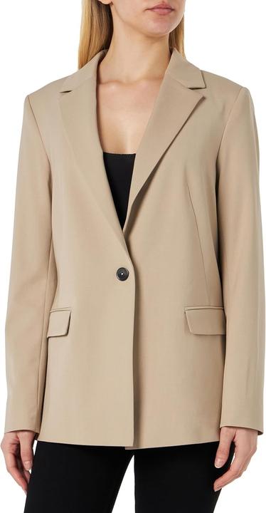 Comma Giacca con passanti, taglio ampio, tasche a patta e collo reversibile (40)