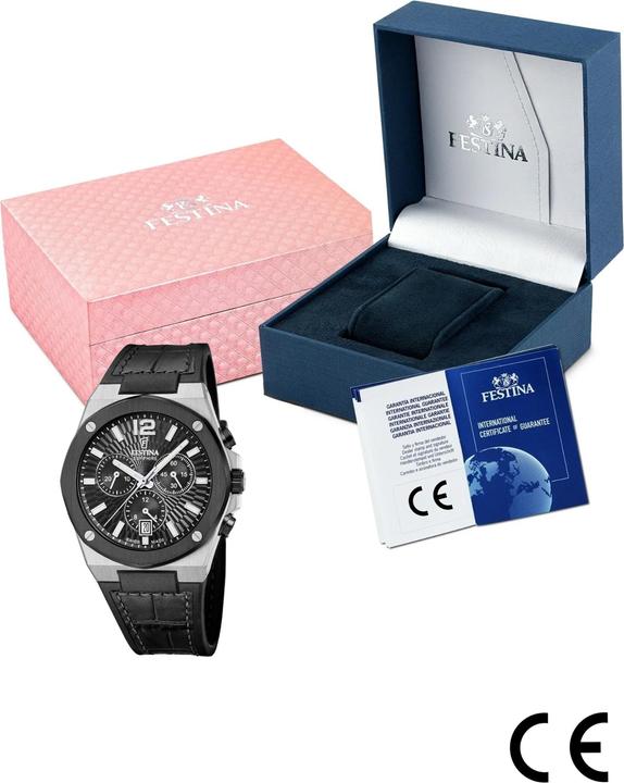 Image du produit Festina Montre Homme Swiss Made Vallée Noir (Swiss Made, Chronographe, 42 mm)