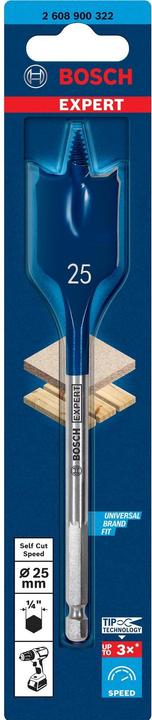 Produktbild Bosch Professional Zubehör EXPERT Self Cut Speed Flachfräsbohrer, 25 x 152 mm (25 mm)