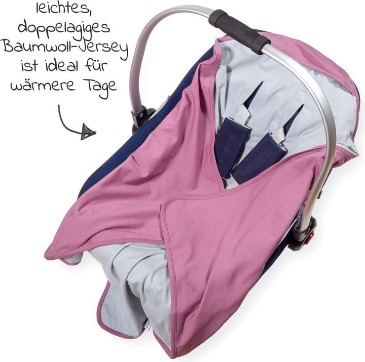 Produktbild Makian Fusssäcke für Babyschalen & Babywannen Einschlagdecke leichte Jerseydecke - für Babyschale