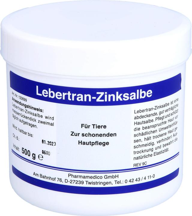Pharmamedico Chemical Factory Apoth. Franz Schmees Cod Liver Oil Zinc Ointment, 500 g Ointment