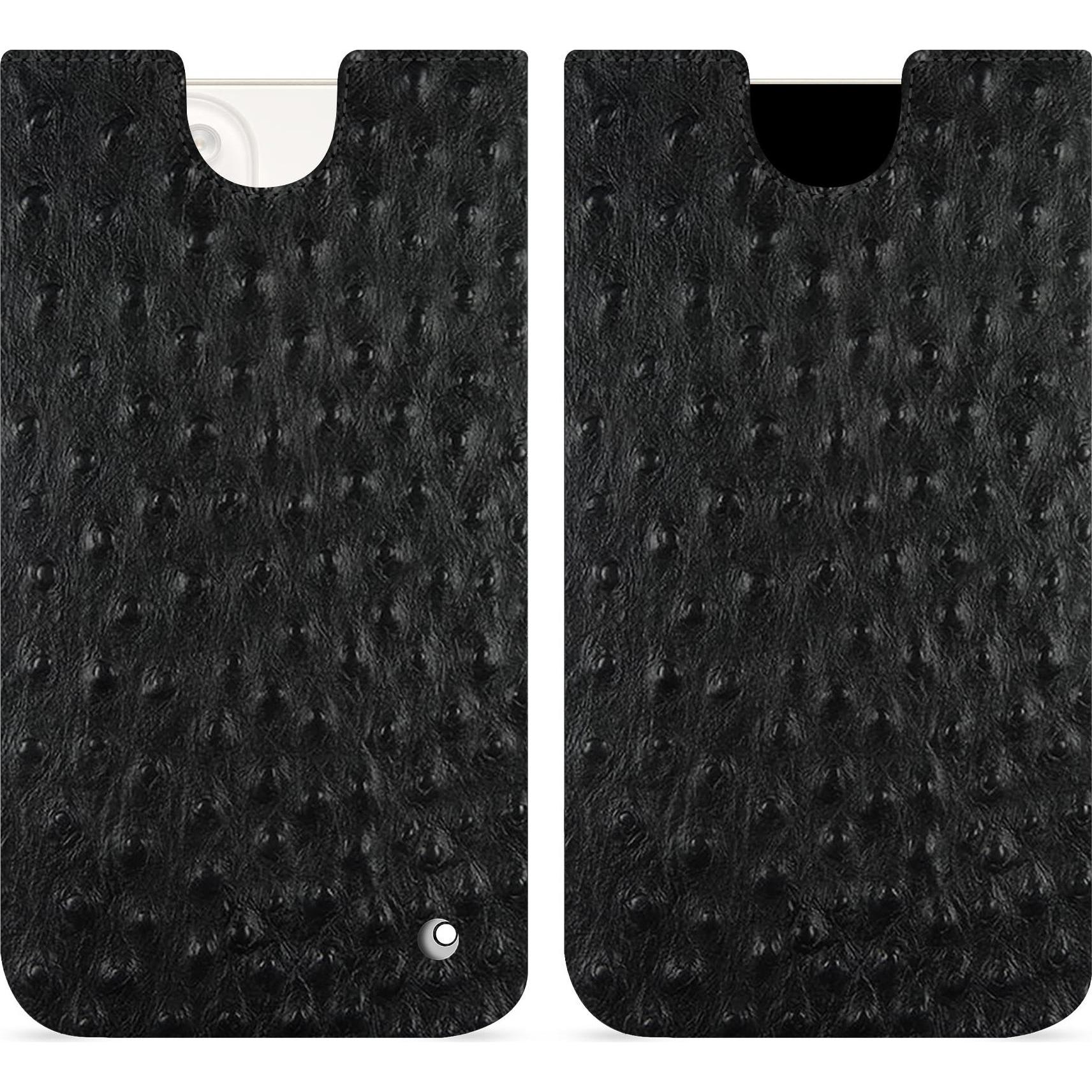 Noreve Lederschutzhülle (Apple iPhone 15 Plus), Smartphone Hülle, Schwarz