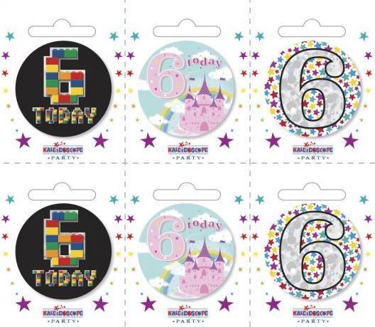 Actual product image Kaleidoscope 6 Today Assorted Designs Badge Set (Pack of 6)