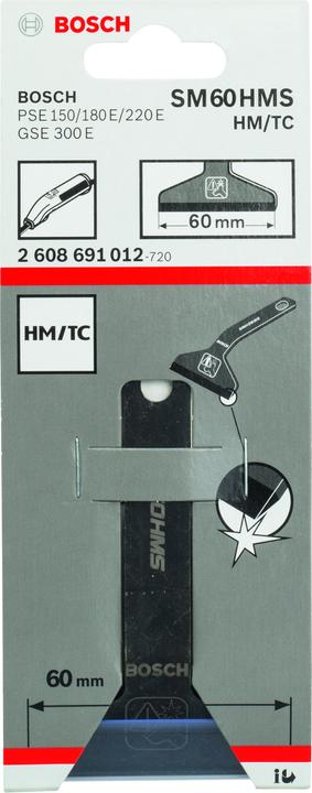 Produktbild Bosch Zubehör Schabermesser SM 60 HMS mit Messerschutz, 60 mm