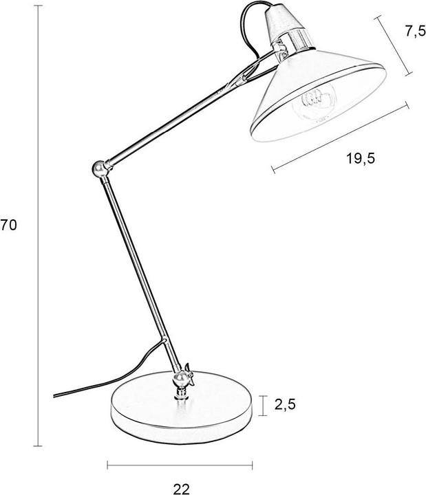 Immagine prodotto White Label Living Lampada Da Tavolo Jona (E27)