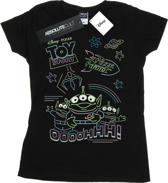 Immagine prodotto Disney Toy Story Neon Little Green Men Maglietta Donna (XXL)
