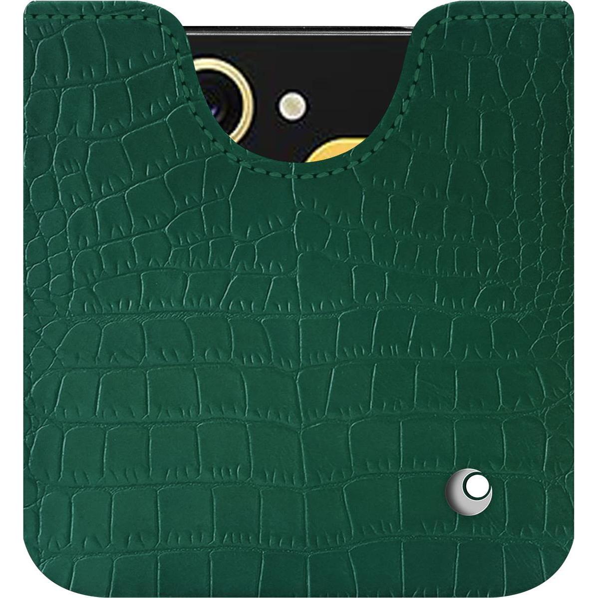 Thumbnail - Noreve Lederschutzhülle (Samsung Galaxy Z Flip6), Smartphone Hülle, Grün