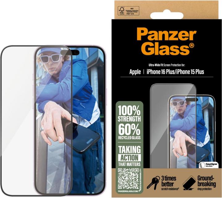 Produktbild PanzerGlass Ultra-Wide Fit (1 Stück, Apple iPhone 16 Plus)