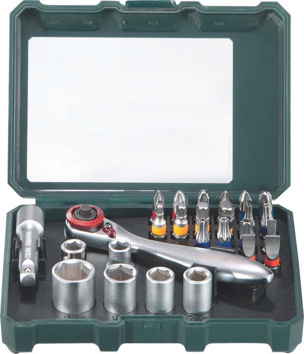 Produktbild Metabo BitBox und Ratschenset (Innensechsrund TX, Kreuz Phillips PH, Kreuz Pozidriv PZ, Schraubschlitz, Sechskant (hexagonal))