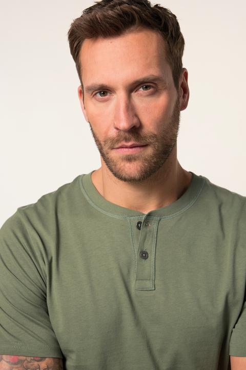 Produktbild JP1880 Henley, Bauchfit, Halbarm, Rundhals (5XL)
