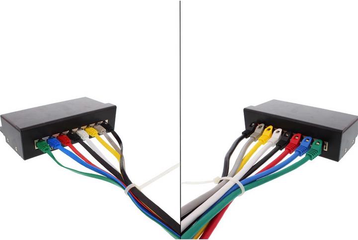 Image du produit InLine Câble de raccordement plat de 0,5 m, U/UTP, Cat.6 (U/UTP, CAT6, 0.50 m)