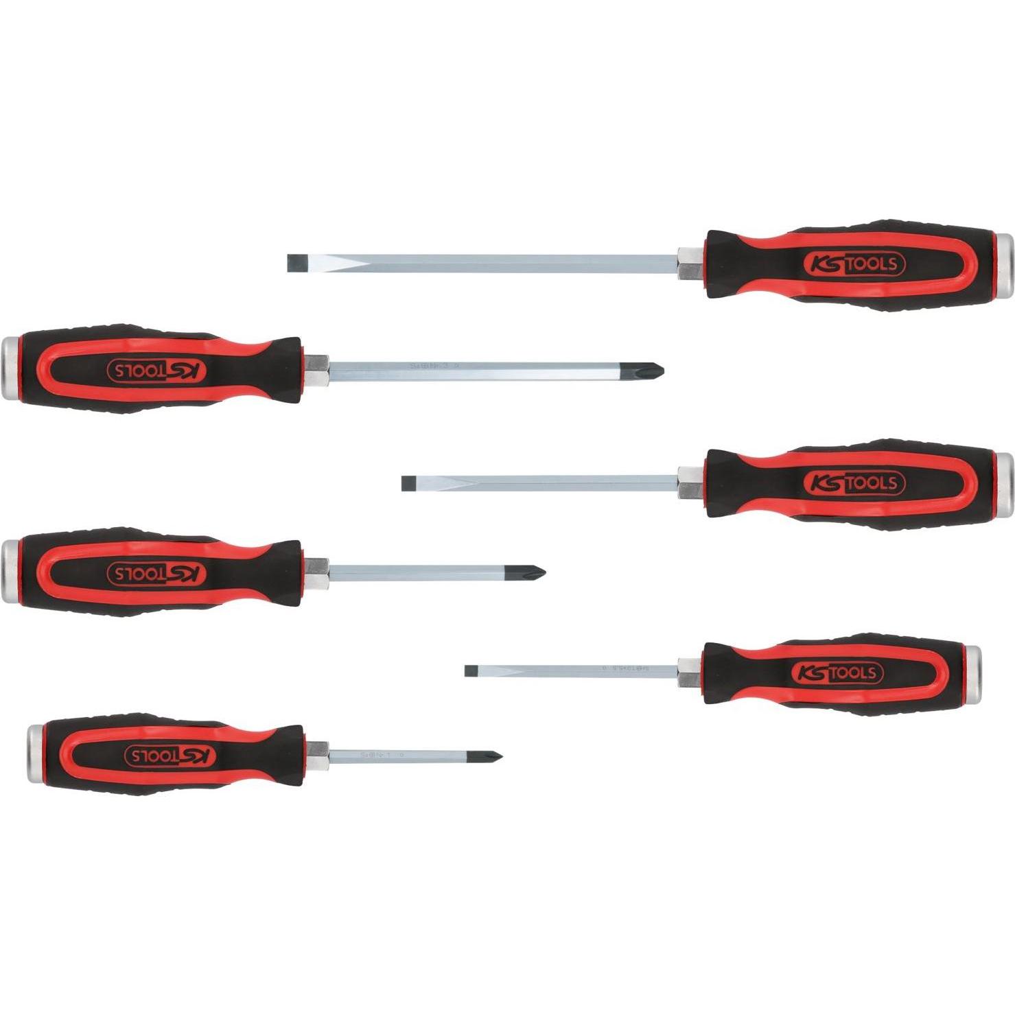 KS Tools, Schraubenzieher, ERGOTORQUEmax Schlagkappen-Schraubendreher-Satz (Innenvierkant)