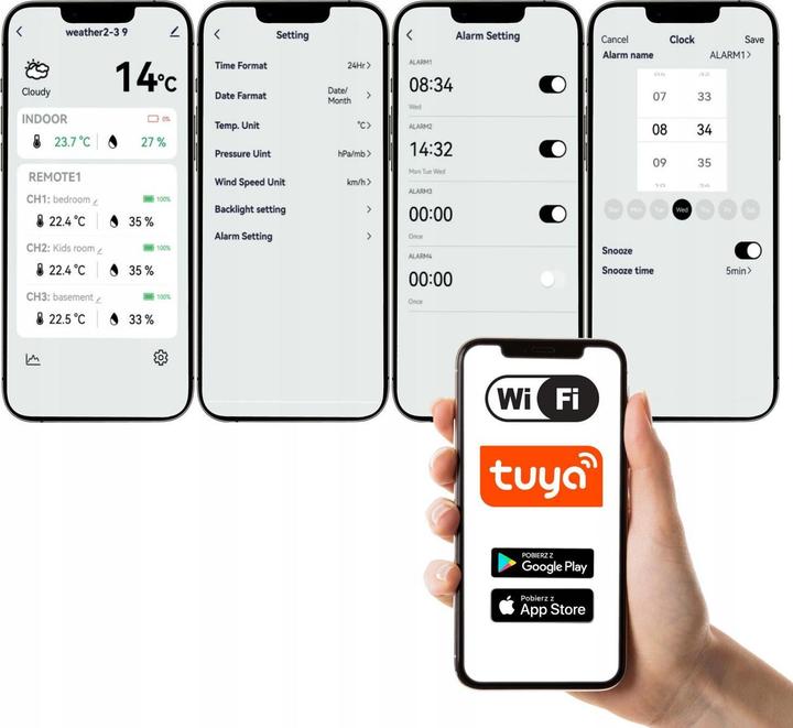 Produktbild Ty WIFI-Wetterstation + Luftverschmutzungsmessgerät