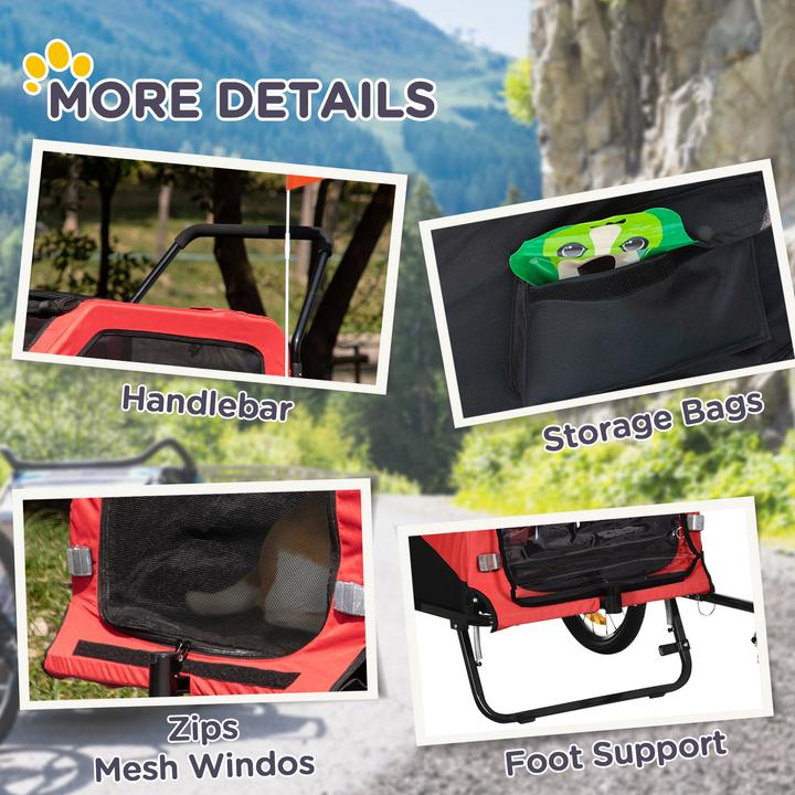 Actual product image PawHut Dog trailer with reflectors