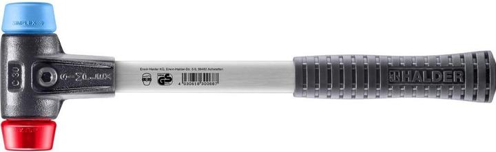 Actual product image Simplex Soft-face mallet with reinforced cast steel housing and fibreglass handle, Ø 30, TPE-soft / plastic