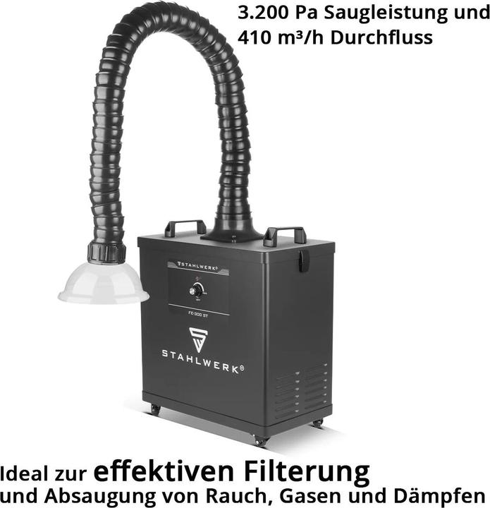 Actual product image Stahlwerk fume extractor 300 watt extraction system fume absorber soldering fume extractor soldering welding