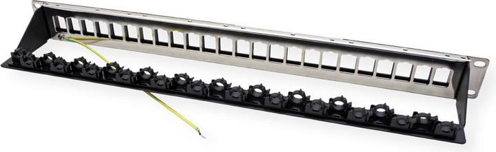 Actual product image Roline 19" Keystone module rack, empty, 24P. shielded
