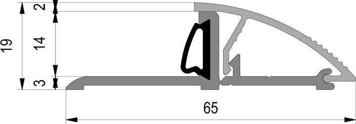 Actual product image Alumat Door sill profiles with seal