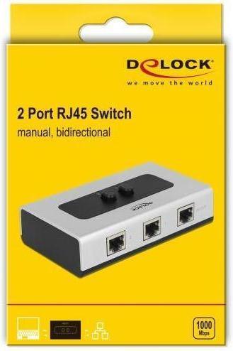 Produktbild Delock Gigabit LAN Switchbox 2Port manuell (3 Ports)