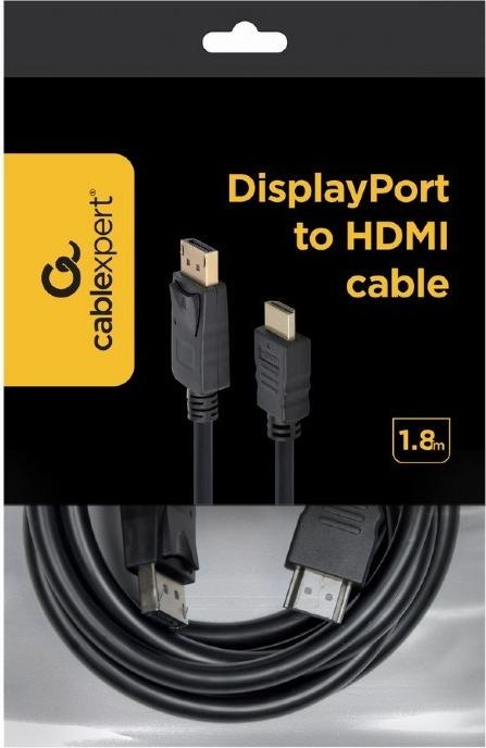 Produktbild Gembird DisplayPort — HDMI (Typ A) (1.80 m, DisplayPort, HDMI)