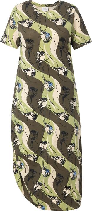 Image du produit Ulla Popken Robe Longue En Jersey, Encolure Ronde, Manches Courtes, Coton Bio (54)